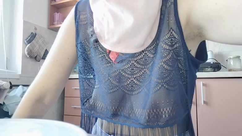 Amateur_MS: Hairy Brunette Pussy, Big Tits, Sensual Hairy Woman in the...