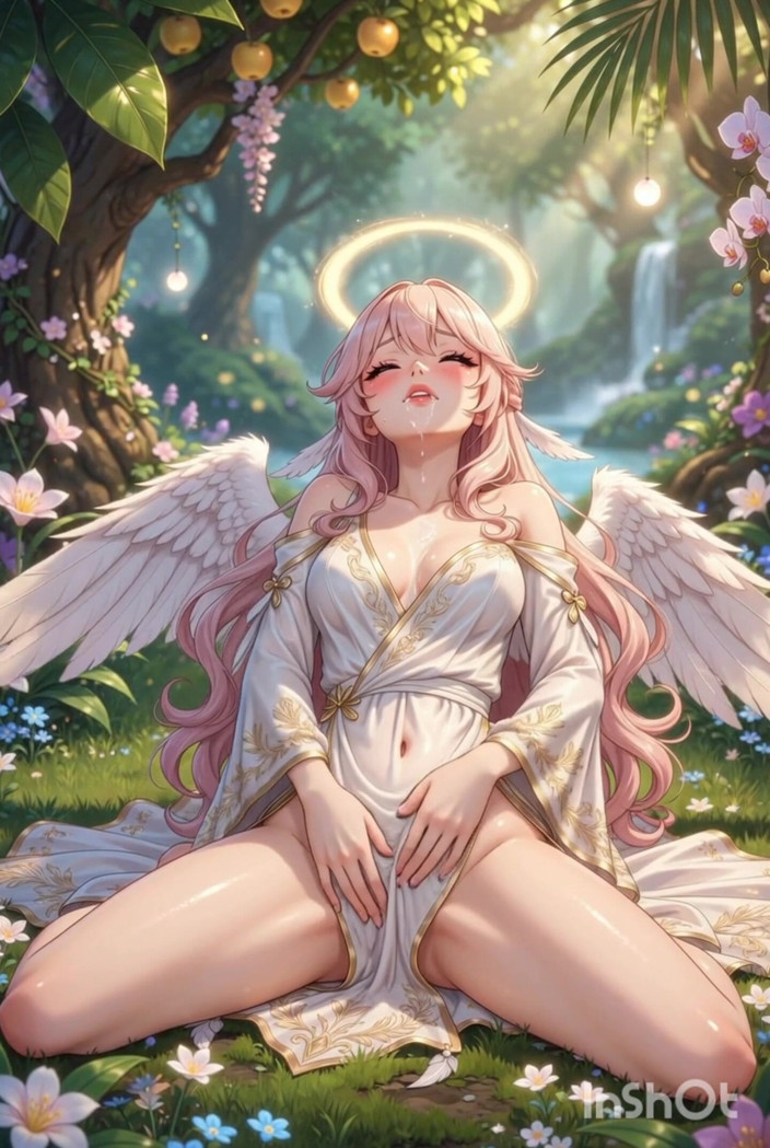 Wertstofsamler: Hentai Angel with Big Boobs Masturbates
