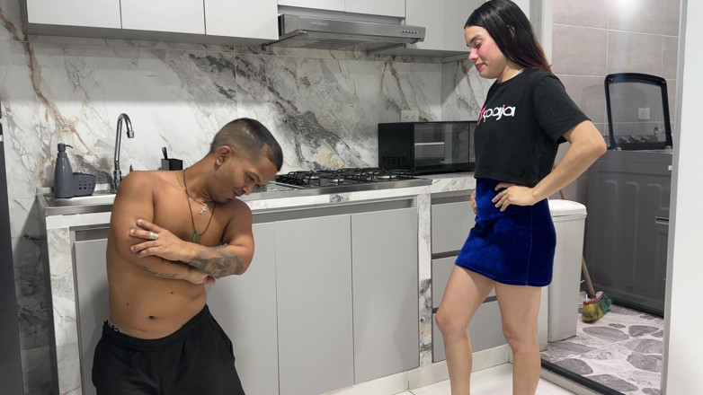 chikysex: Naughty Stepsister Teases Her Little Stepbrother Until She Sees His...