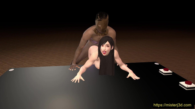 Misterj 3d Studio: Tifa heeft een grotere partner nodig in op zijn hondjes-positie