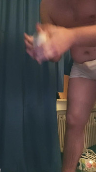 Chub Boy Pissing in White Undies