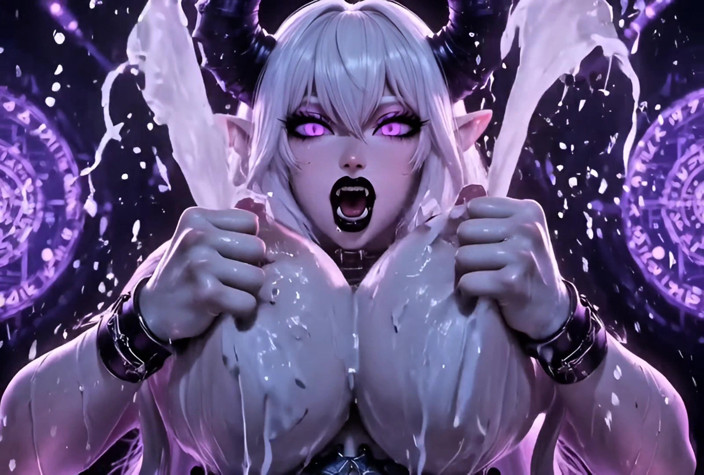 Stories&Anime: Cyber Demoness BBW Doll Dark Palace Ride - Huge Tits Big...