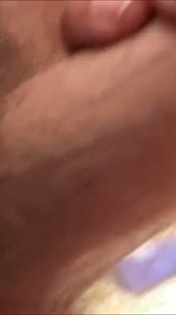 Sexy blonde with glasses sucks his dick in close up