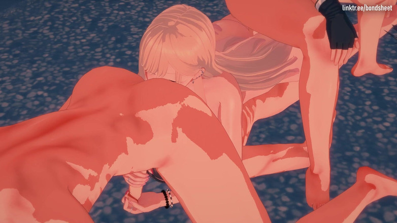 Bond sheet: Marin Kitagawa Mit Drei Hengsten in Einem Strandversteck