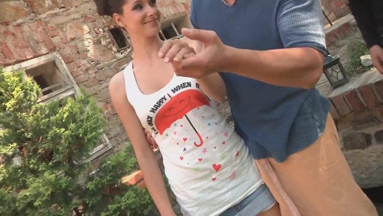 Reality Babes: Beauty having rough sex on the lawn