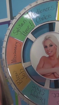 Horny pornstars queening lucky dude while blowing and jerking his dick