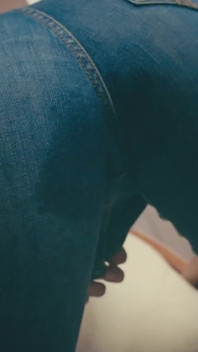 Messy Squirting on Hollister Jeans. Wet Crotch