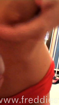 Hot Blonde Fucked in Little Red Outfit