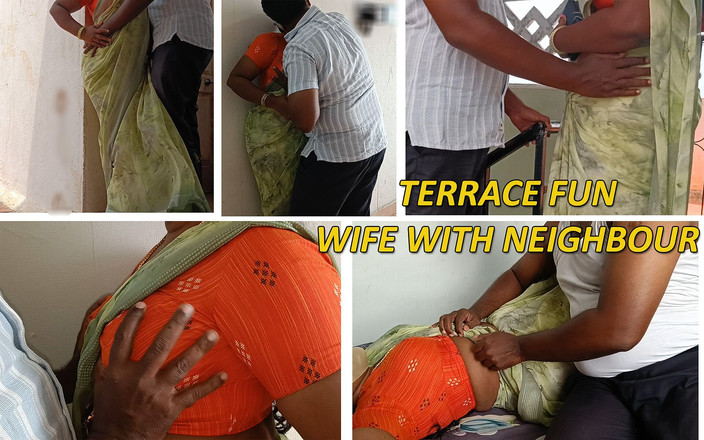 Luxmi Wife: Zabawa na tarasie - żona seks z sąsiadem -1