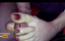 The Bitch Mistress: Foot Fetish Amateur GF Footjob Tiny Feet - POV