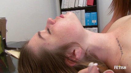 Family Role Playing: Blonde babe helps her little stepsister to cum on Stepdaddy's...