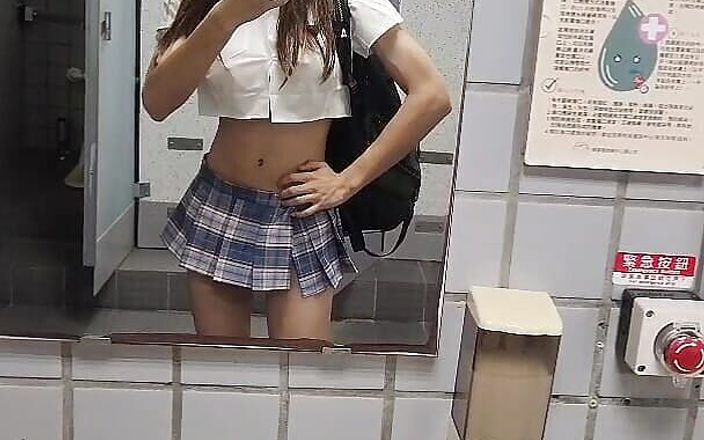 Notafuta Gina&#039;s Place: College Journey Pt1 Exhibitionist Gina Wearing Cute Lewd Uniform at...