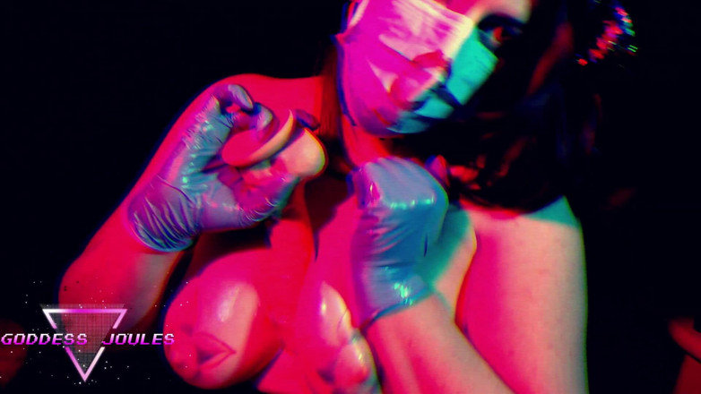 goddessjoules: Surgical Mask and Glove Cock Tease
