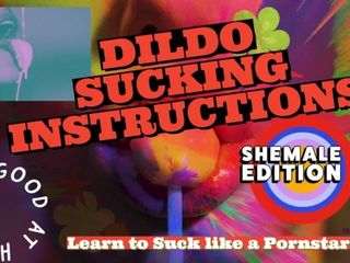 Camp Sissy Boi: Of Dildo Sucking Instructions the Shemale Has a Big Tasty...