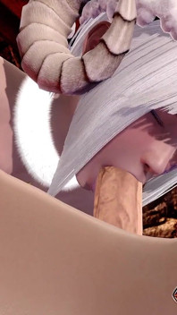 Büyük memeli koyu succubus'tan sakso ve yüze boşalma 3d animasyon