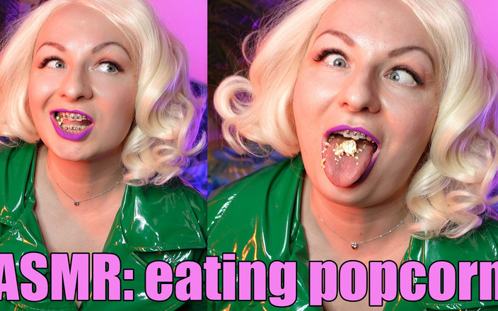Arya Grander: ASmr cibo fetish popcorn