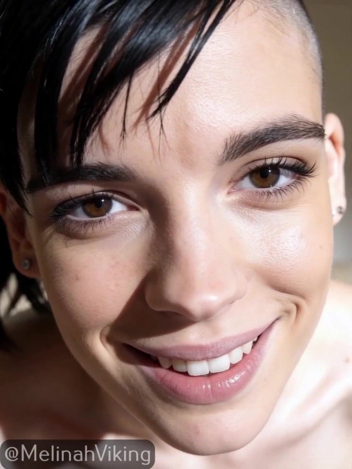 Melinah Viking: Topless Couch Flirt
