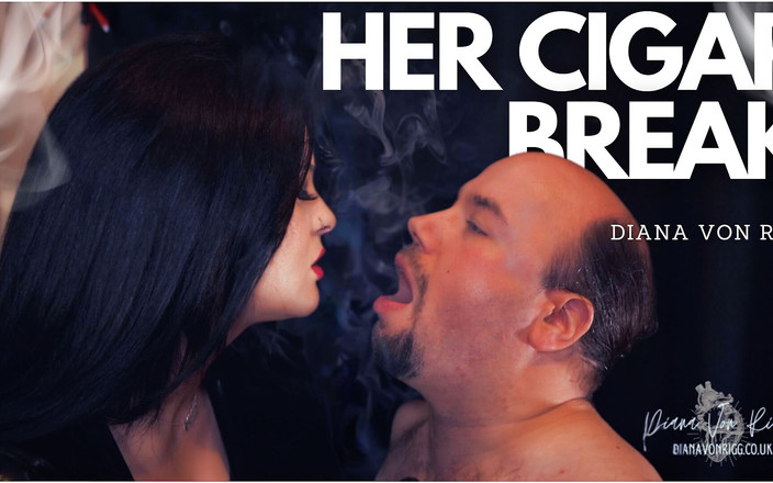 Diana Von Rigg: Její přestávka na doutník - Kouření v latexovém kombinéze a Louboutins