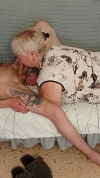 Stepmom Sucks My Dick and Swallows Cum
