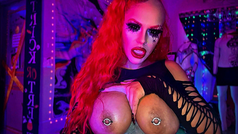 Red X: 4K Ruined by the Spider Queen Filthy Strip to JOI