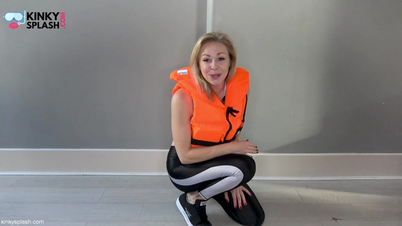 UKCuteGirl Lucy Lauren: Asmr Lifejacket Fetish Confession in Shiny Leggings