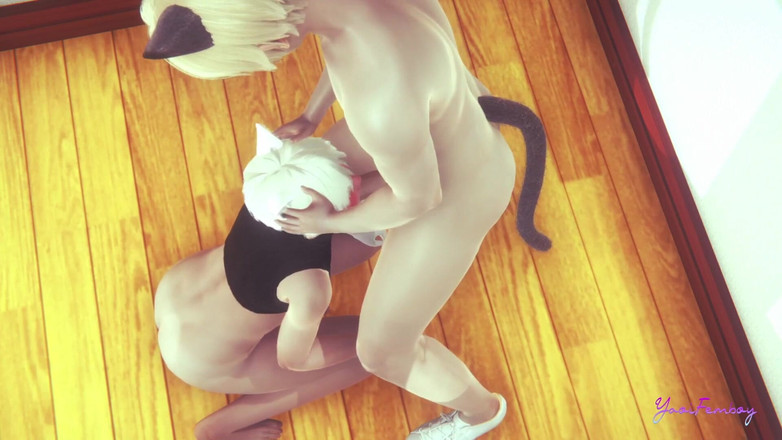 Yaoitube: ヤオイ・フェムボーイ - アラン・ザ・キャットボーイ ミルクを試してみて