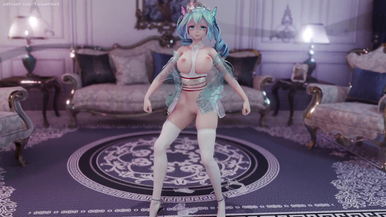 MikuMotion: Hatsune (g)i-dle - королевская карта Королева Эротическая форма Стриптиз Колоссальные груди дрожат