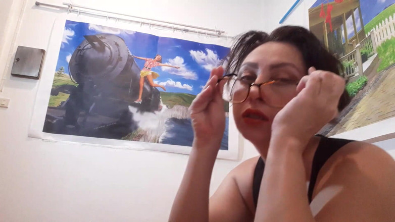 Regina Noir: Solo of Regina Nior. Black transparent panties - 2