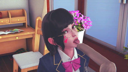 Waifu club 3D: DVA college girl licks your cock with her tongue and...