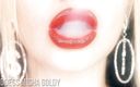Goddess Misha Goldy: Training your urge to my red lips!