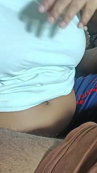 I and My Boyfriend Alone at Home I Wear Clothes but Don't Wear Bra