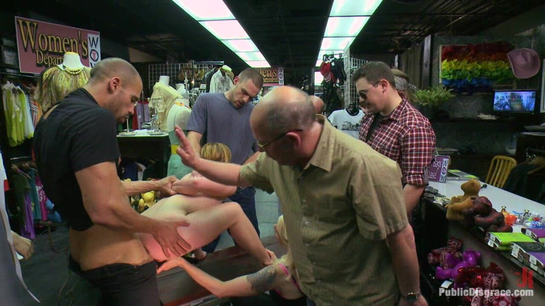 Public Disgrace by Kink: Strangers Get Handsy: a Slutty Redhead Gets DP'd by Dicks...