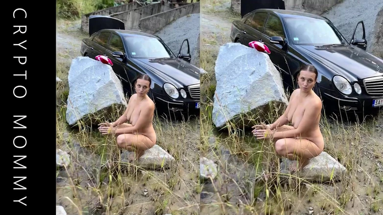 Crypto Mommy: Pregnant stepmom first anal orgasm in car