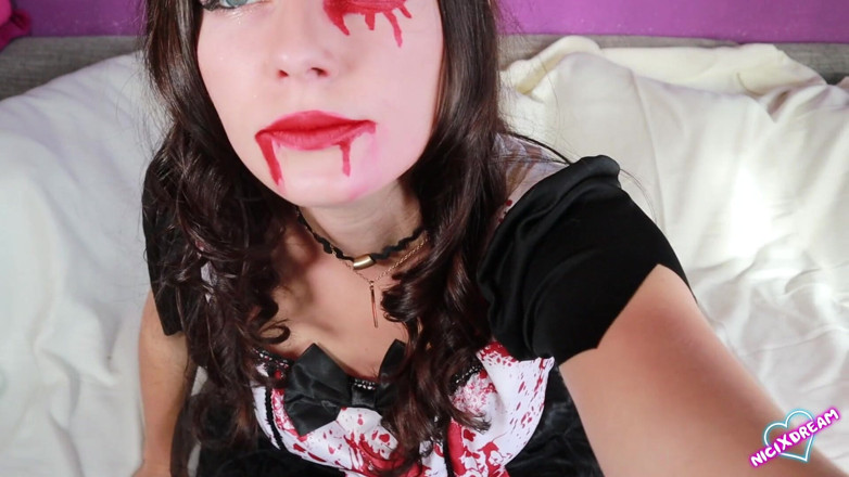 NiciXdream: Nurse plays with mini pumpkins