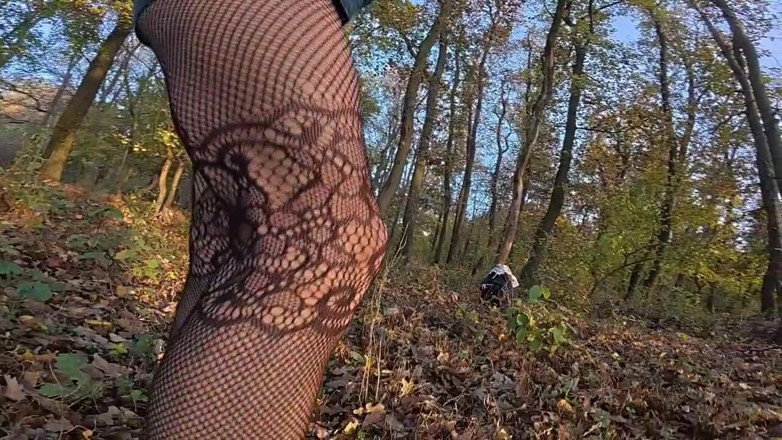 Ladysilvas: Ladysilva Crossdresser in Sexy Lingerie Walking in the Bush What...