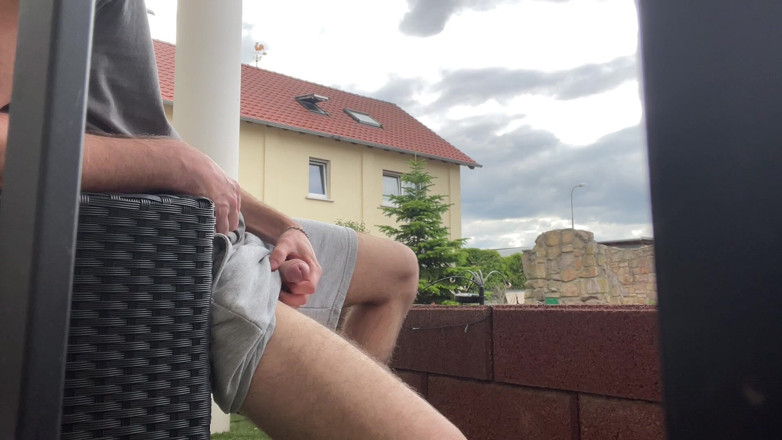 boyzxy212_2: Russian Boy Plays with His Cock on the Terrace. Very...
