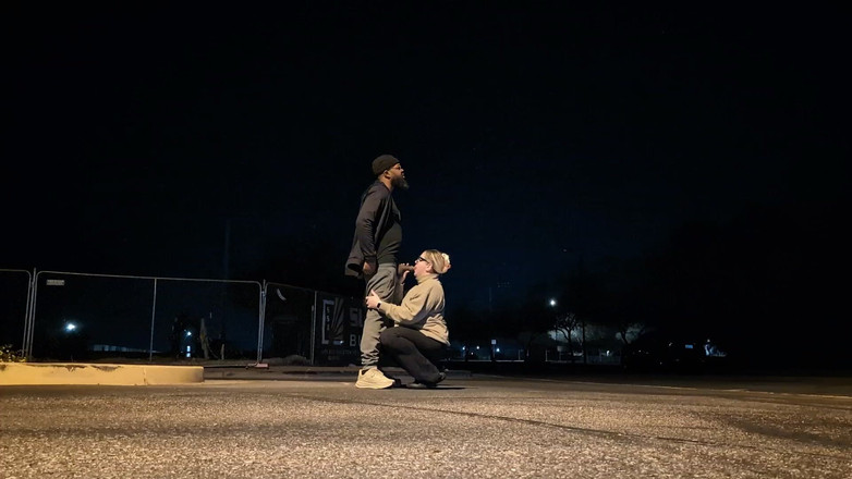 Rendezvousing Assets: Gruba żona BBW seks publiczny w chłodny poranek! Badblondiemonroe