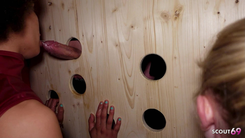 Scout69: Gloryhole Challange with German Ginger and Latina Teen with Stranger...