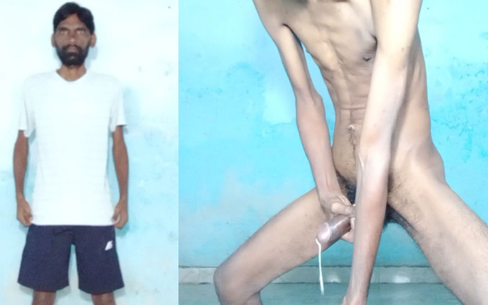 Rajesh Playboy 993: Rajash Playboy 993 masturbando pau grande e gozando no jar spanking...