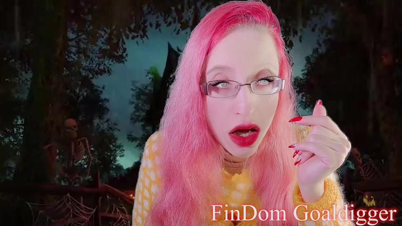 FinDom Goaldigger: ハロウィーンのナッツの陰茎の変換