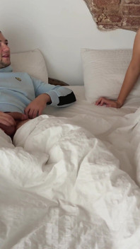 Sharing Bed with Step Sis and Jerk off on Her Big Ass but She Caught Me and We Fuck - Familly Therapy
