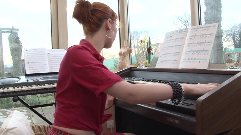 Nude in France: Amazing petite redhead student slut gets deep sodomized