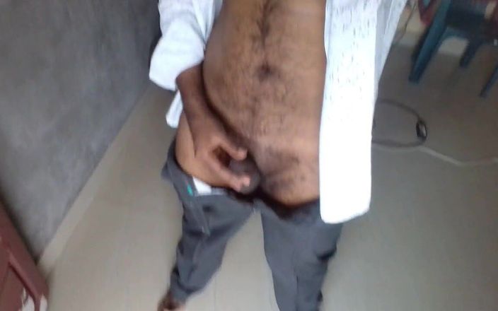 Mayanmandev: Mayanmandev in White Clothes Showing Hairy Body