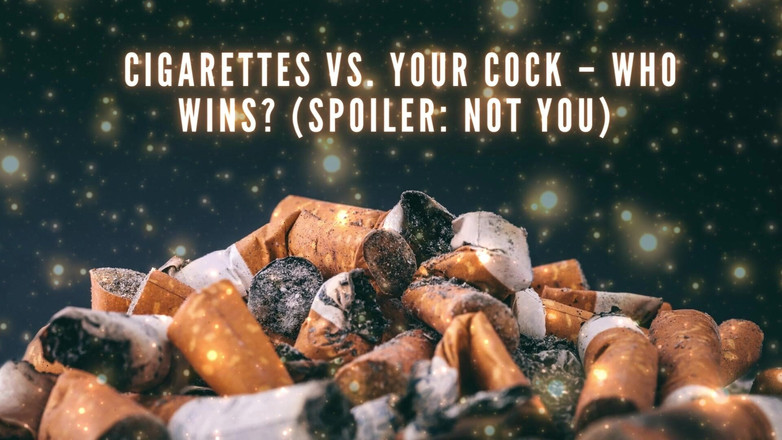 Goddess Misha Goldy: 香烟大战你的鸡巴 - 谁赢了？（剧透：不是你）