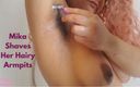 Mika Haze: Mika shaves her hairy armpits smooth