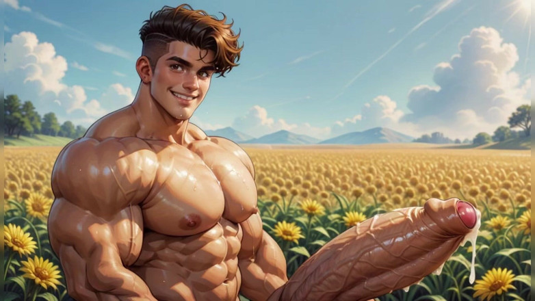 AI gay porn: Cazzo enorme muscoloso gay che scopa il culo