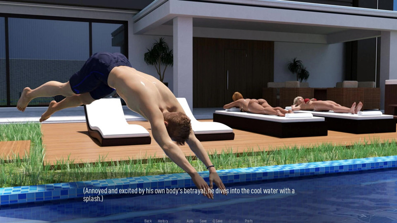 Dirty GamesXxX: Shared Desire: Sexy Hot Wives in Bikini by the Pool -...