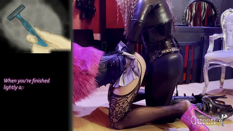 Dominatrix Frida: Sissy training - task 12 - sissy tucking training