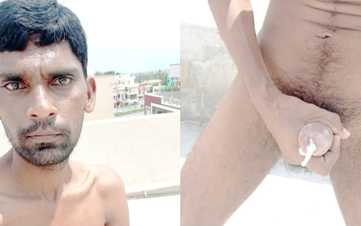 Rajesh Playboy 993: Desi Cumshot on the Roof