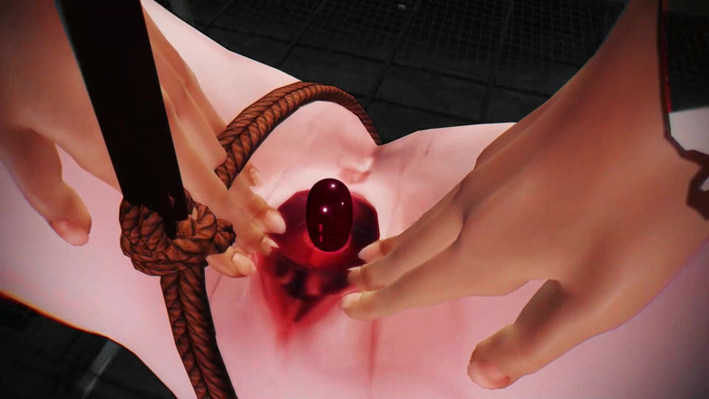 Smixix: Związany Hentai Bondage Blowjob Typ Lo Mmd 3D Brązowy kolor włosów...